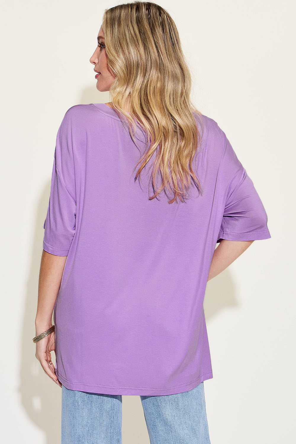 Bamboo V-Neck Drop Shoulder Tee