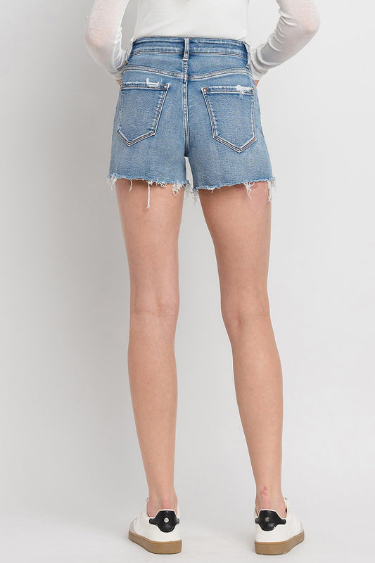 High Rise Denim Shorts