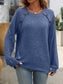 Decor Button Long Sleeve Ribbed T-Shirt