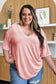 Bamboo V-Neck Drop Shoulder Tee