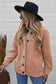 Drop Shoulder Collared Sherpa Jacket
