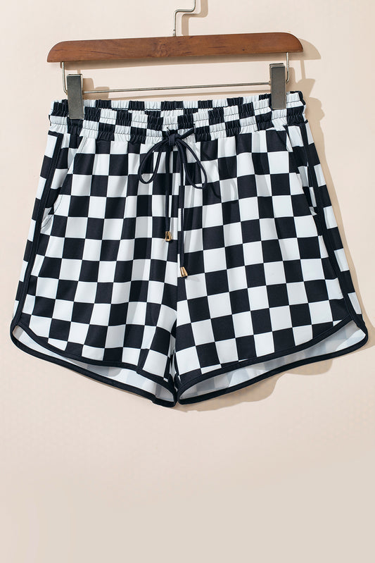 Checkered Shorts with Pockets