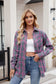 Pocketed Plaid Collared Neck Long Sleeve Shirt