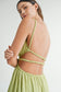 MABLE Cutout Waist Backless Maxi Dress