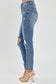 Full Size High Rise Knee Distressed Skinny Jeans