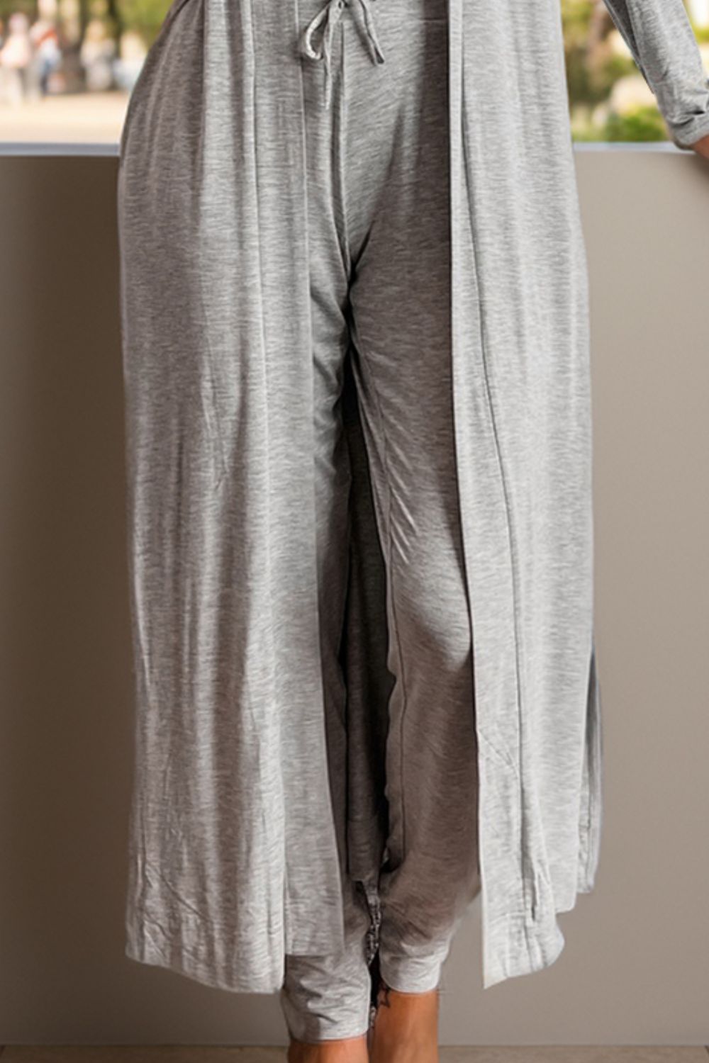 Long Sleeve Cardigan and Pants Lounge Set