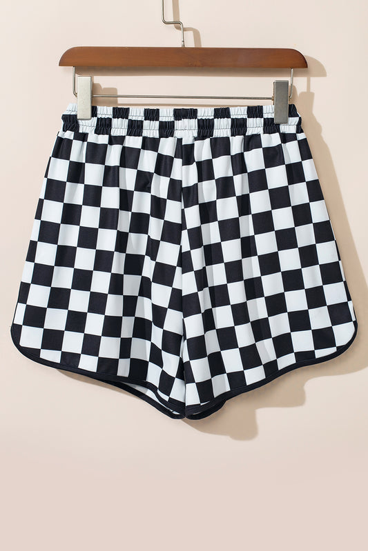 Checkered Shorts with Pockets