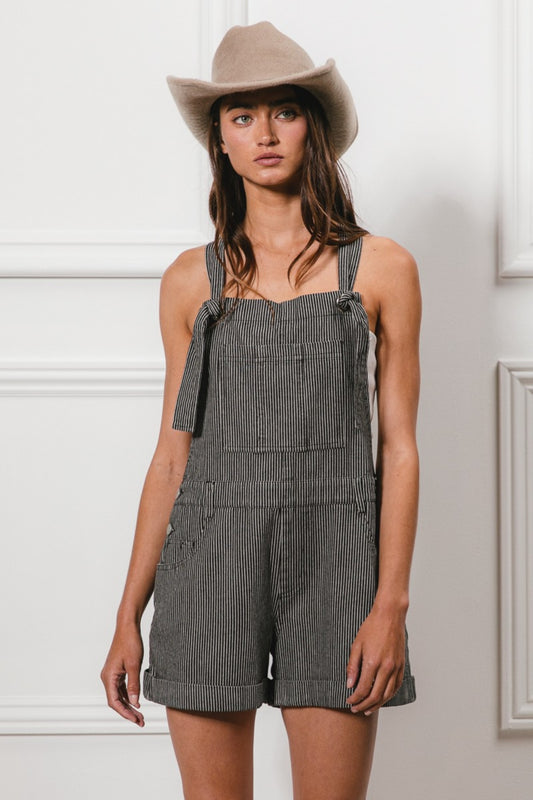 Stripe Denim Overalls