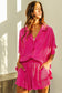 Pleated Fuchsia Set