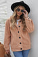 Drop Shoulder Collared Sherpa Jacket